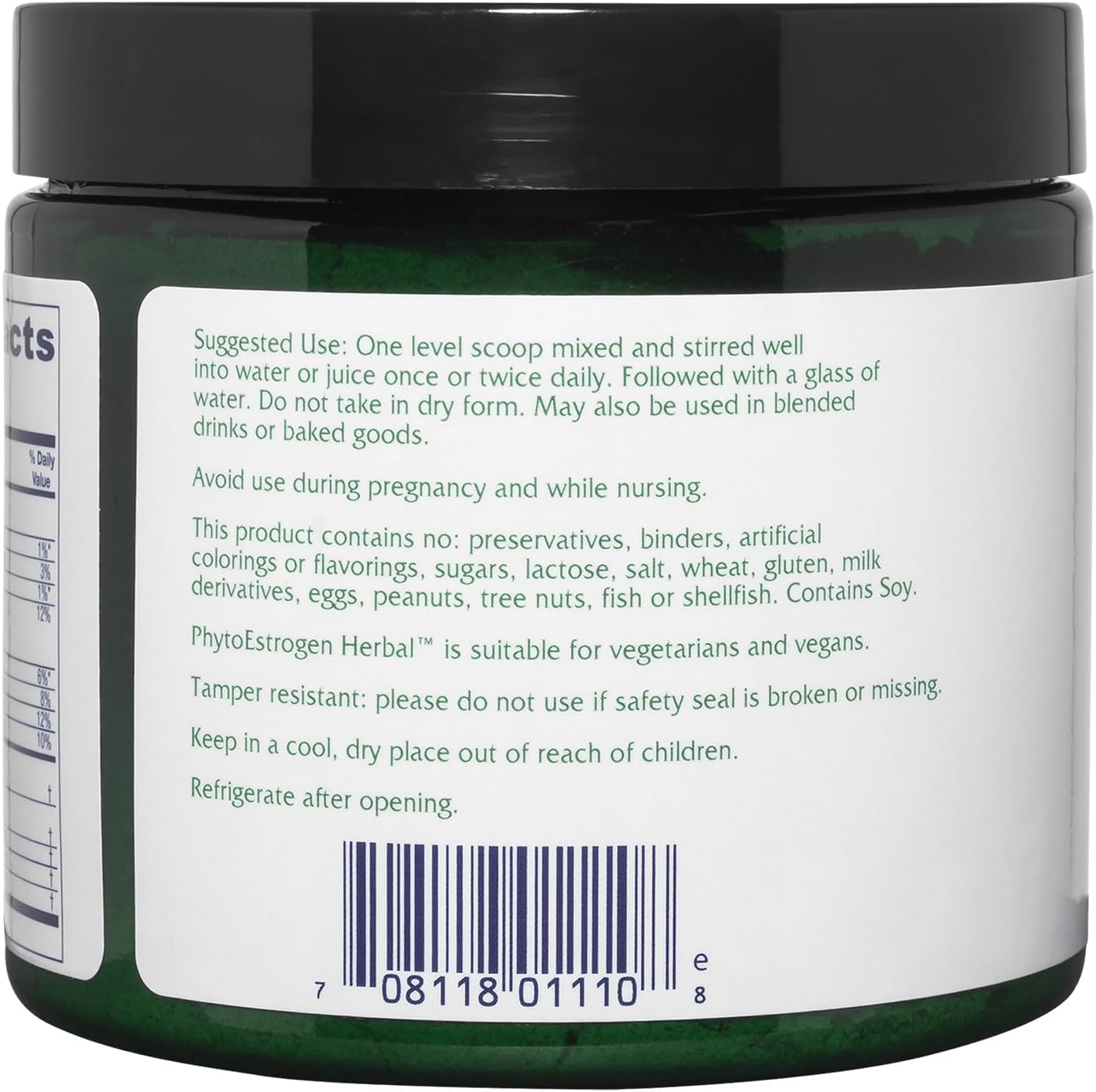 Vitanica Phytoestrogen Herbal PMS & Menopause Relief Powder - Non-GMO Hormone Balance Supplement for Women with Soy Isoflavones, Vegan Formula for Night Sweats & Hot Flashes (8 Oz)