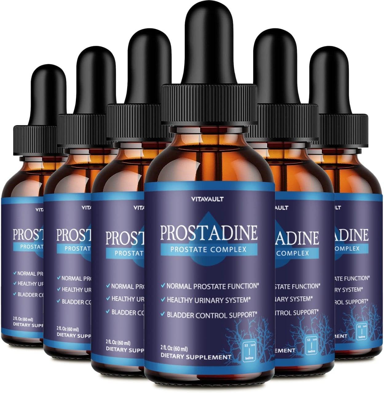 Vitavault Prostadine Liquid Drops - Potent Prostate Support for Overall Wellness - Easy-to-Use Dropper - 6 Pack