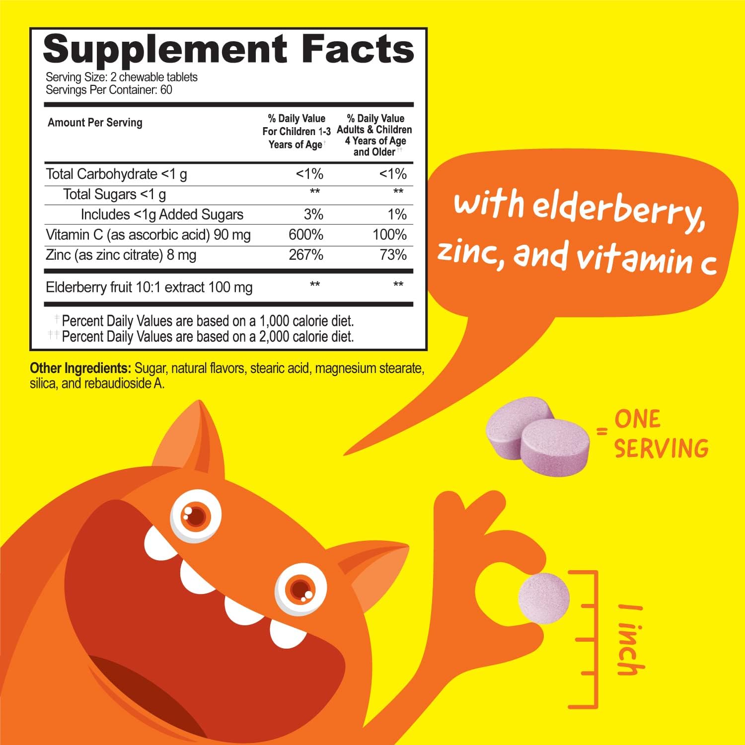 VitaWorks Kids Immune Support Chewables Bundle - Iron, Vitamin C, Elderberry, Zinc - 10mg Iron