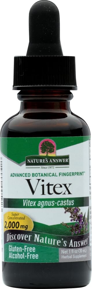 Vitex Berry Alcohol-Free Tincture 1oz (2 Pack) for Female Hormonal Balance, Menstrual & Menopause Support