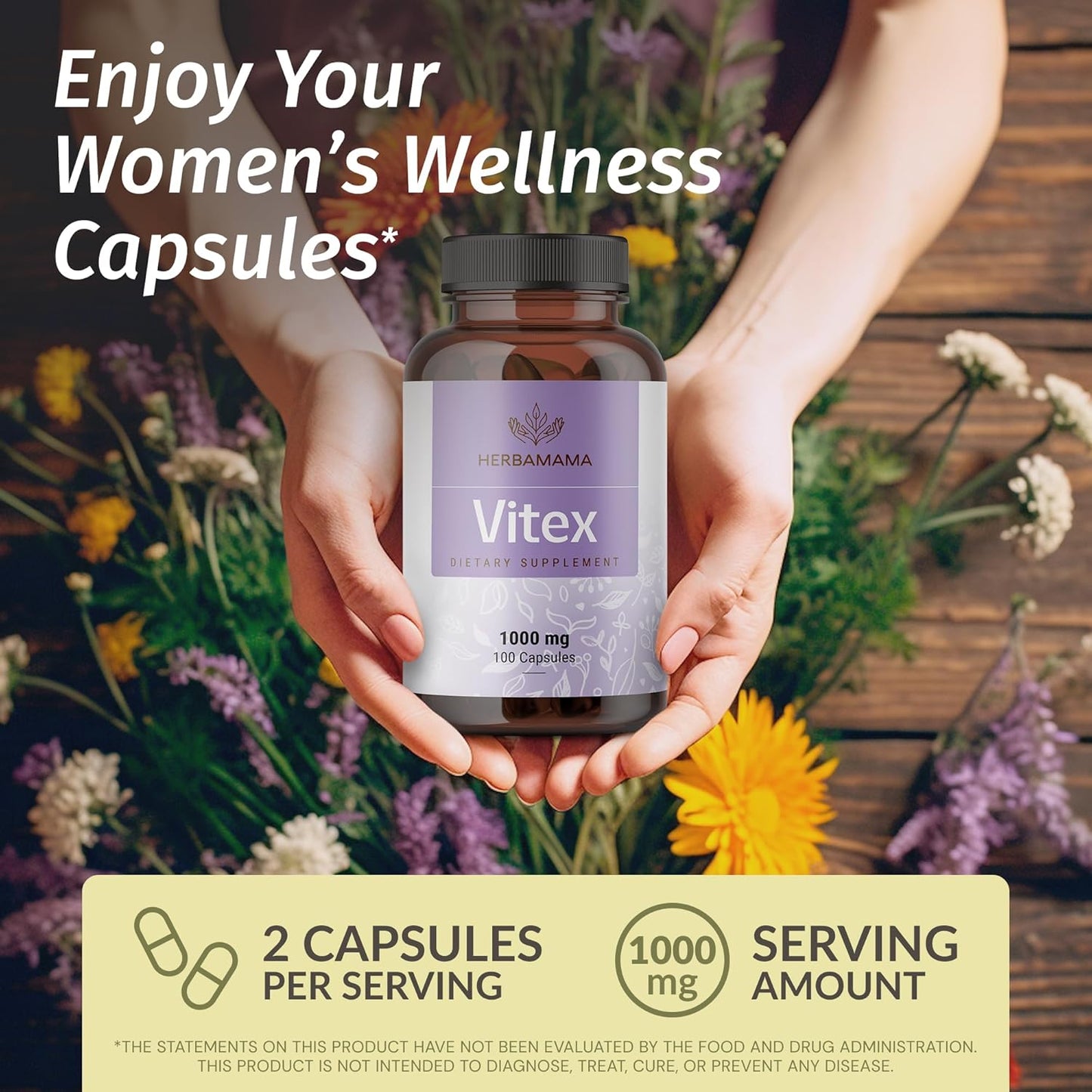 Vitex Chasteberry Capsules and Ashwagandha Liquid Drops Bundle - Vegan, Non-GMO, Sugar & Alcohol-Free - 1000mg & 2 fl oz - 2 Pack