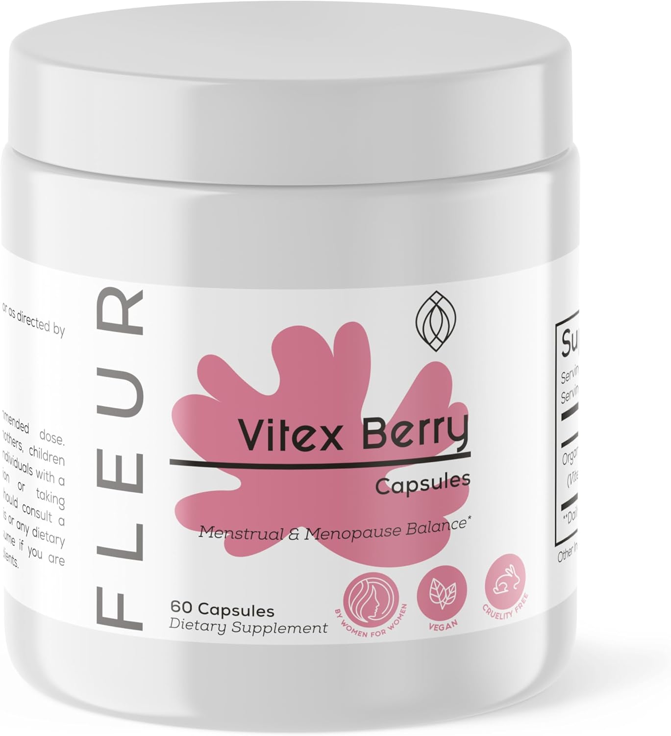 Vitex Chasteberry Capsules for Hormone Balance in Women - PCOS and Menstrual Cycle Support - Fertility and PMS Aid - 500mg, 60 Count