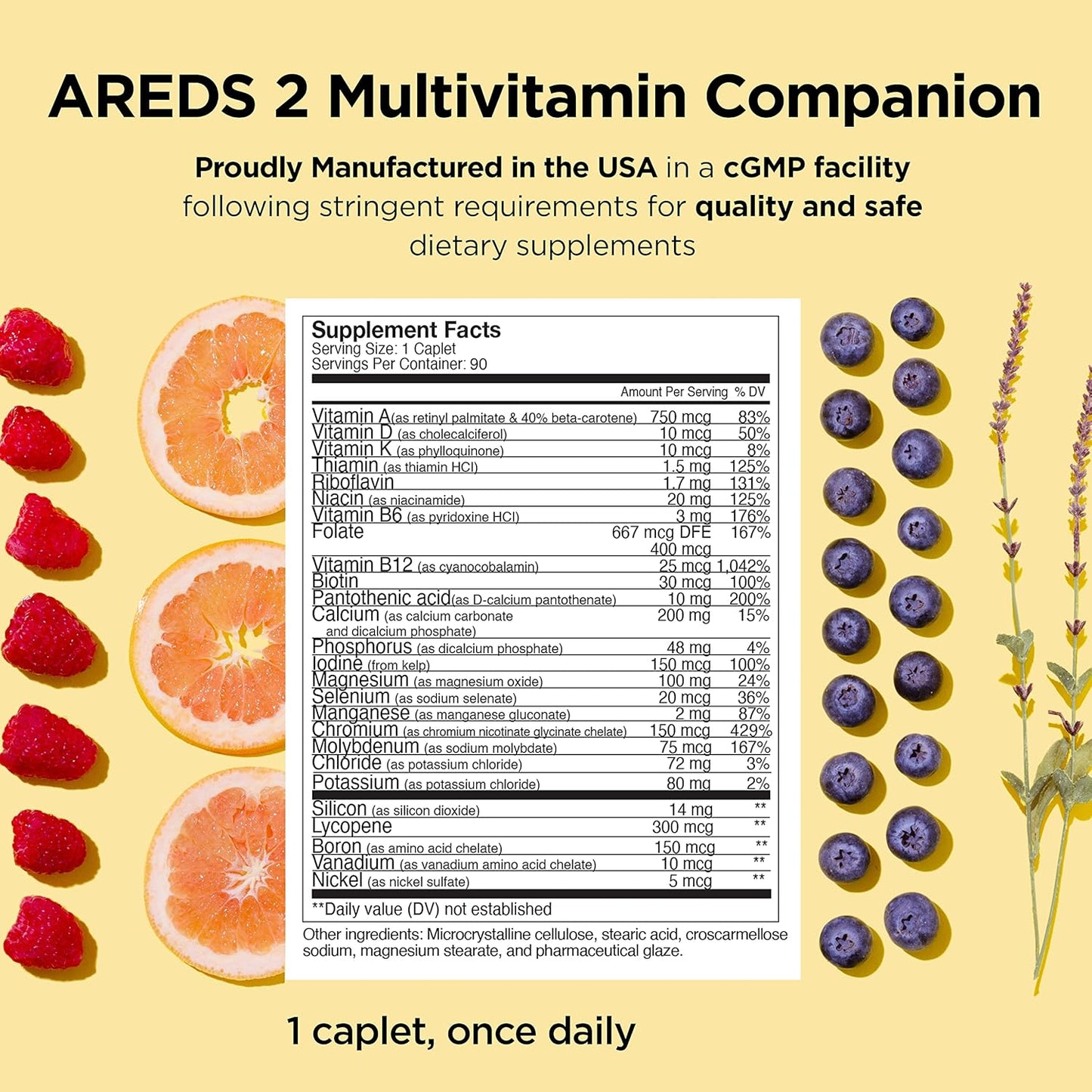 Viteyes AREDS 2 Capsules + Multivitamin, Daily Eye Vitamins, 3 Month Supply