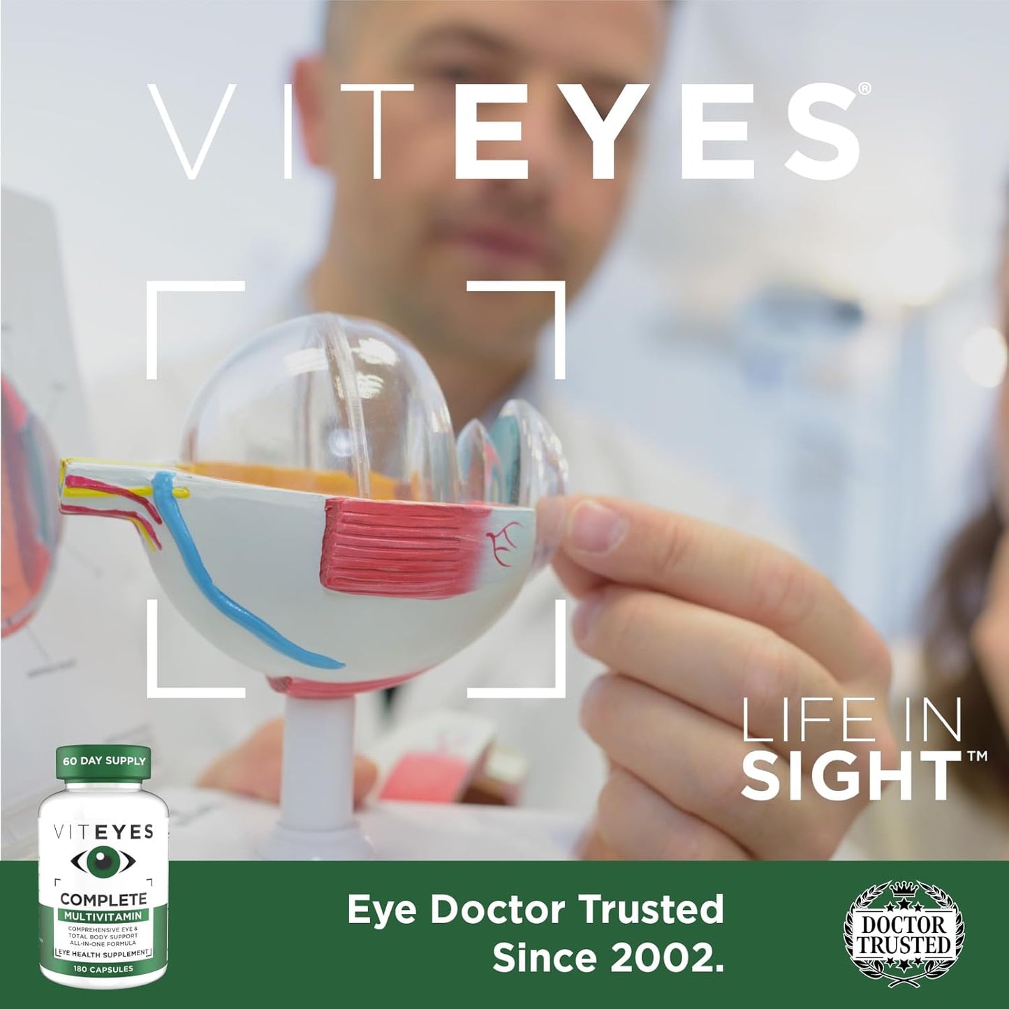 Viteyes Complete Eye & Total Body Health Multivitamin Supplement - 180 Capsules