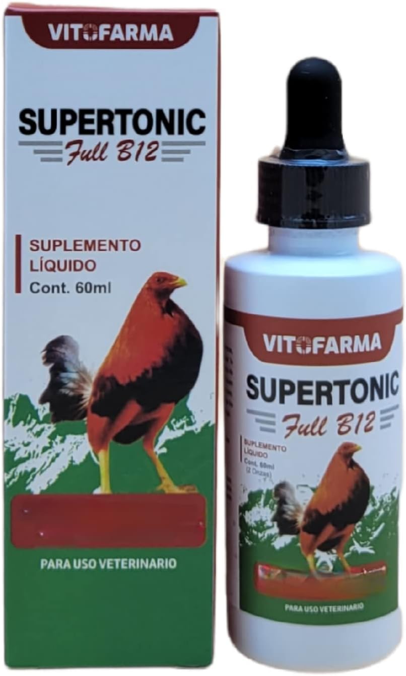VITOFARMA Supertonic Full B12: Rooster Multivitamin Boosters - Vitamin Recovery Liquid 60ml