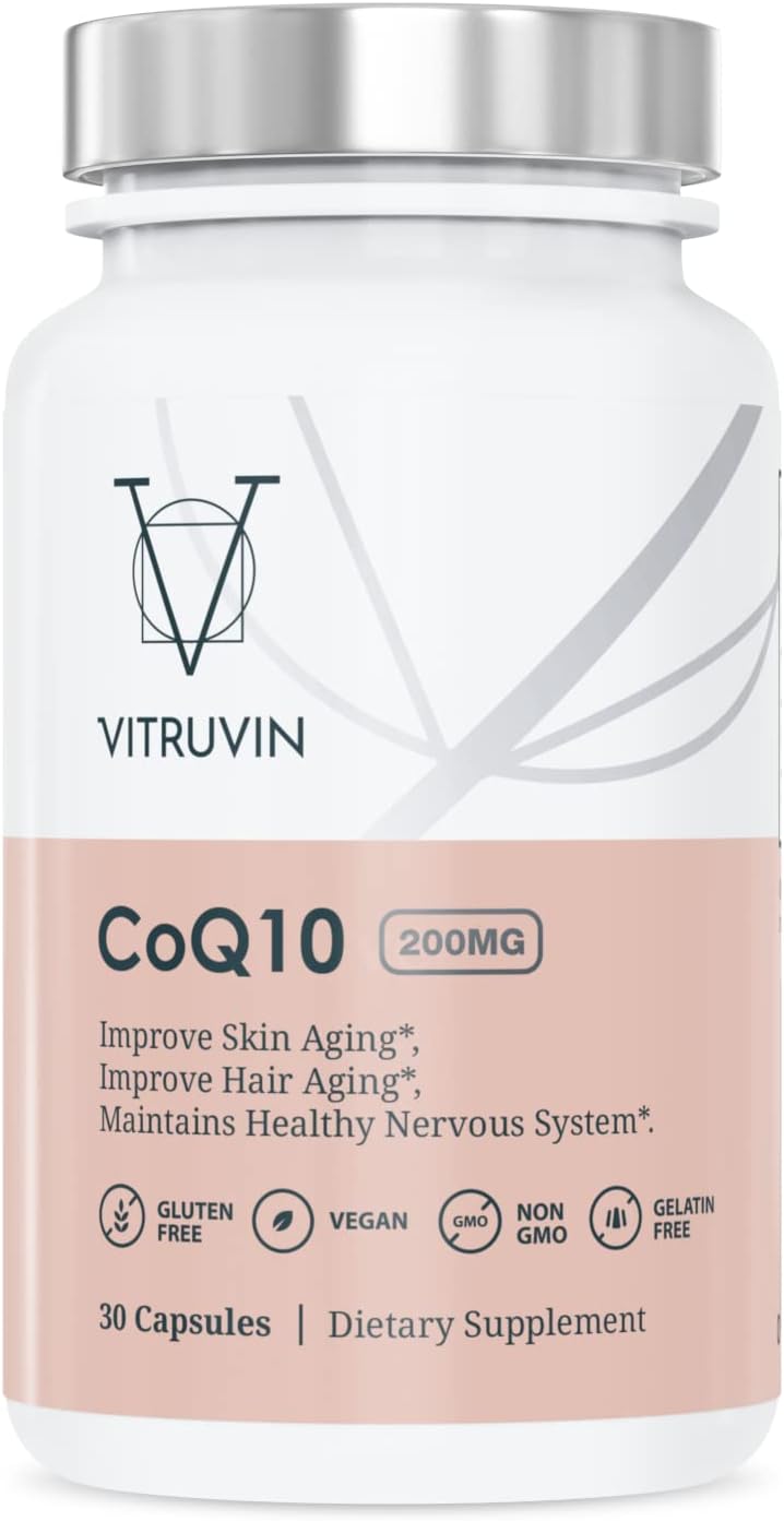 Vitruvin Beauty and Comfort Pack with COQ10, Trans-Resveratrol, and Curcumin for Skin, Heart, Joints, and Brain - Vegan, Non-GMO, Gluten-Free, Gelatin-Free