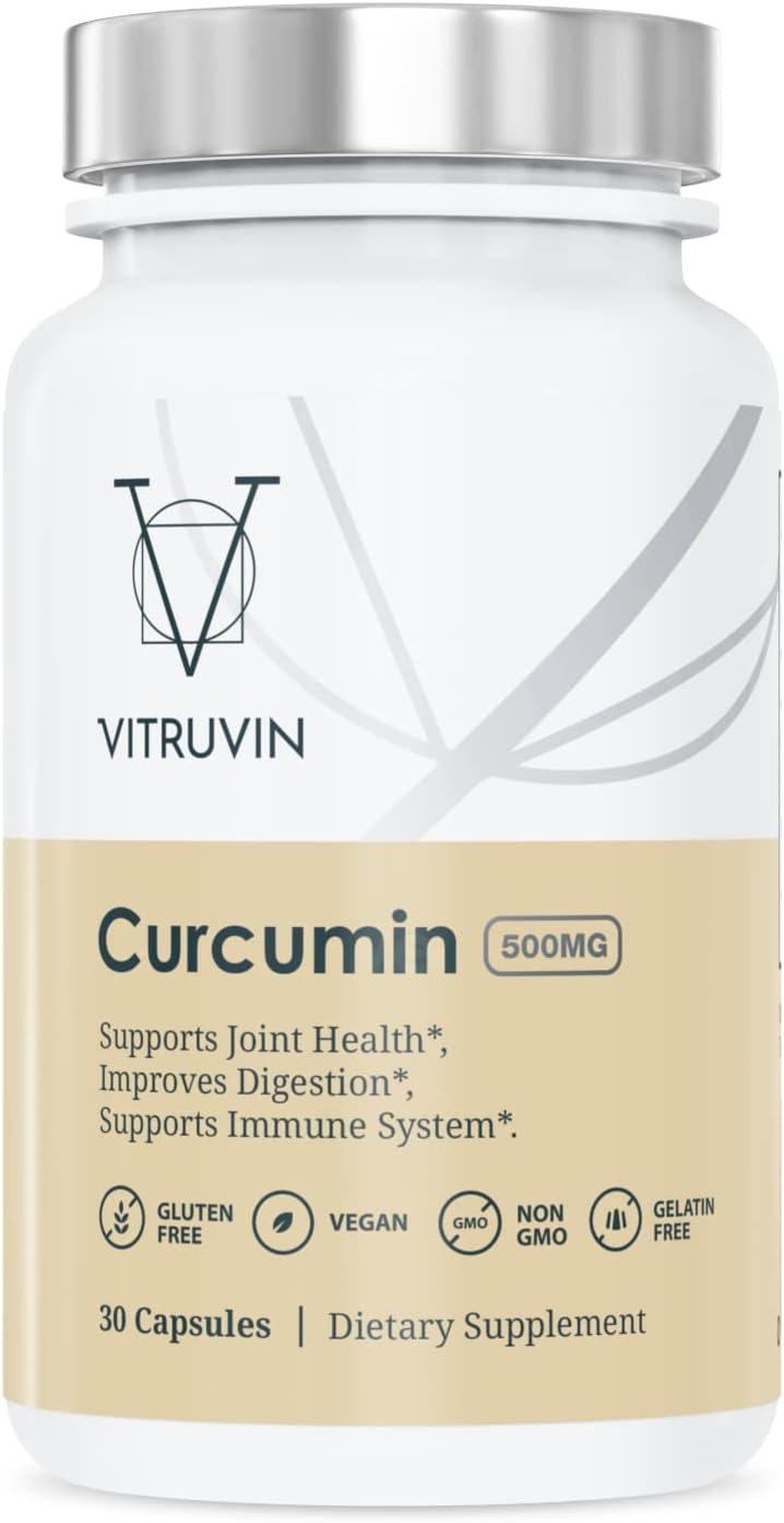 Vitruvin Beauty and Comfort Pack with COQ10, Trans-Resveratrol, and Curcumin for Skin, Heart, Joints, and Brain - Vegan, Non-GMO, Gluten-Free, Gelatin-Free