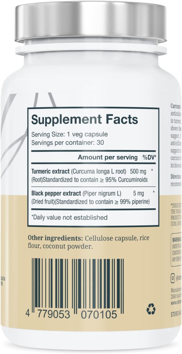 Vitruvin Beauty and Comfort Pack with COQ10, Trans-Resveratrol, and Curcumin for Skin, Heart, Joints, and Brain - Vegan, Non-GMO, Gluten-Free, Gelatin-Free