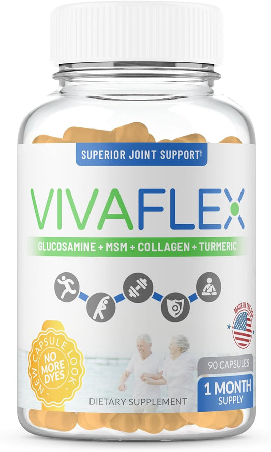 VivaFlex Joint Support Supplement with 9 Premium Ingredients for 1 Month - TerraForm Nutrition