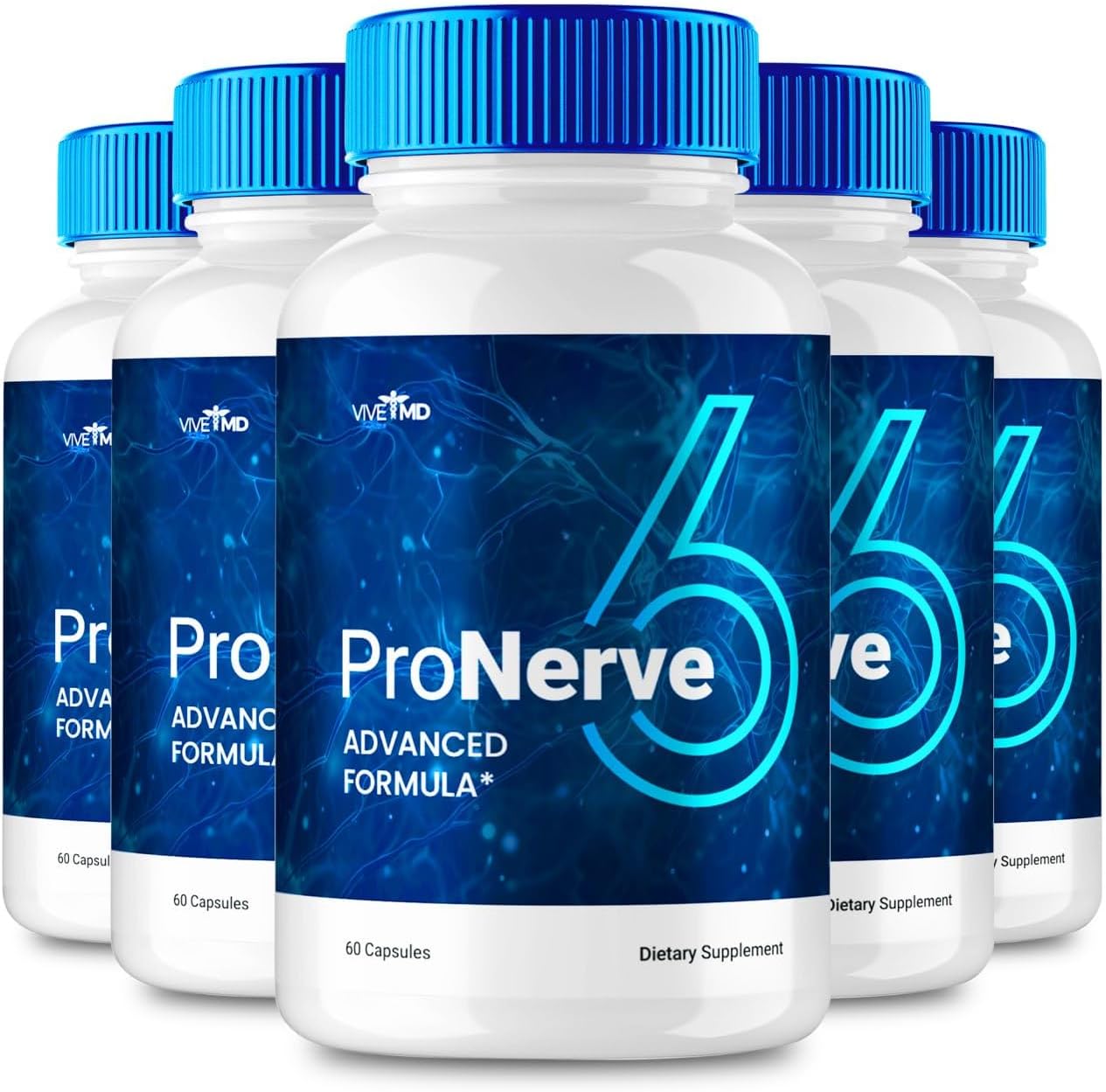 VIVE MD ProNerve 6 Capsules: Advanced Blood Support Supplement with Vitamin C, Zinc, and Cinnamon Powder - 5 Pack