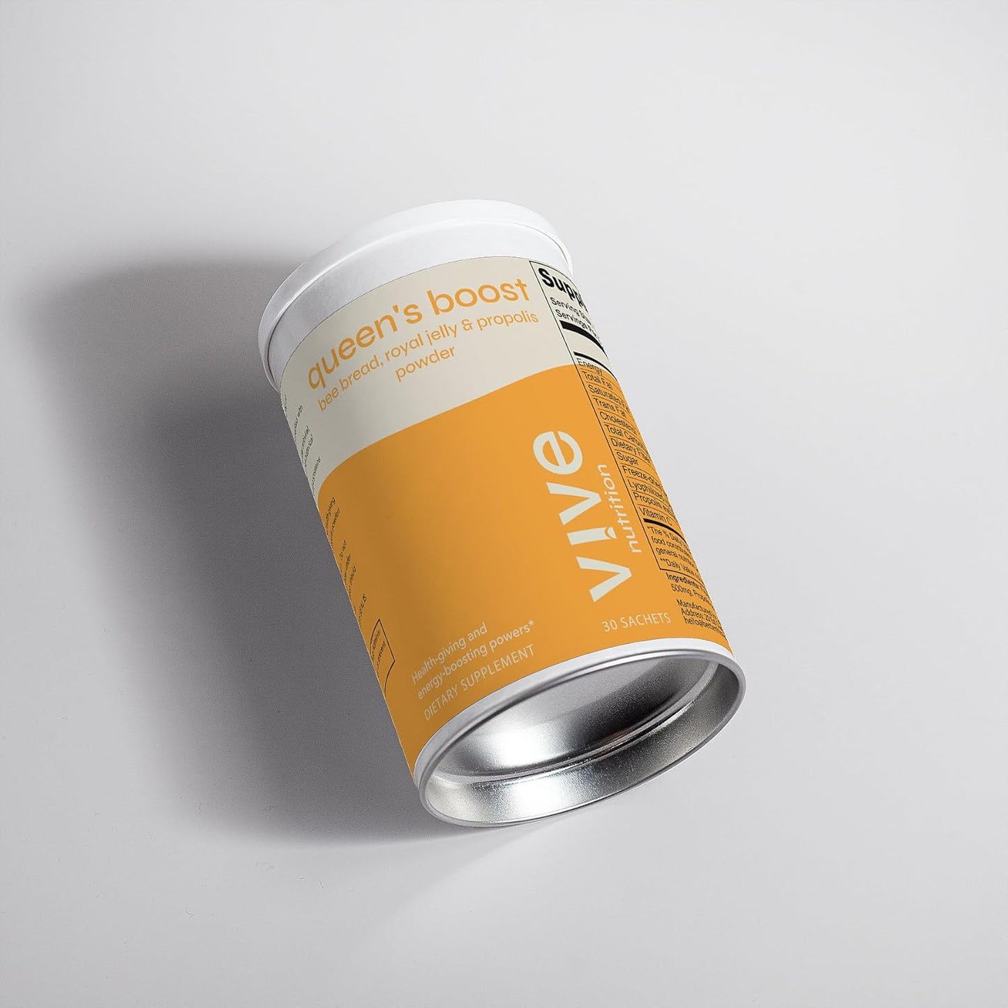 VIVE NUTRITION Queen's Boost Powder - Sugar-Free Bee Bread, Royal Jelly & Propolis with Vitamin C - Non-GMO Immune Support & Energy - 30 Sachets