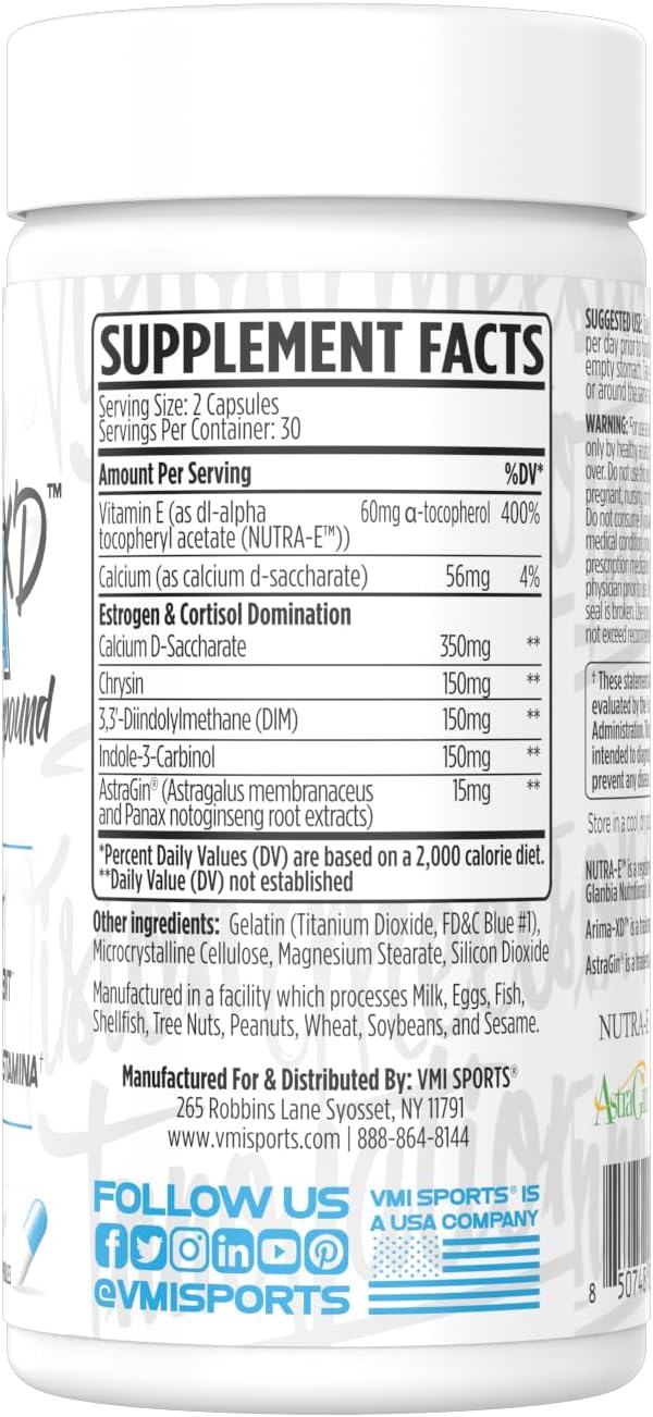 VMI Sports Arima-XD 60 Count Supplement for Hormone Balance in Men and Women, Supports Testosterone and Estrogen Levels (60 ct)