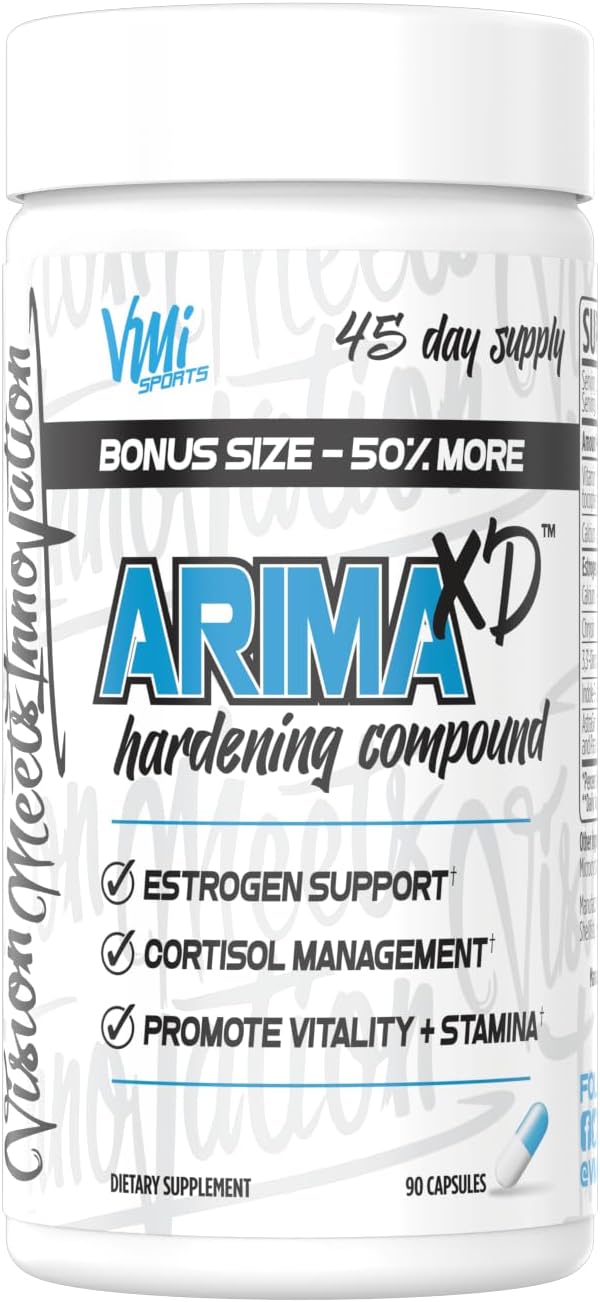 VMI Sports Arima-XD 90 Count Supplement for Hormone Balance in Men and Women, Natural Anti-Aromatase Cortisol Blocker to Support Testosterone and Estrogen Levels