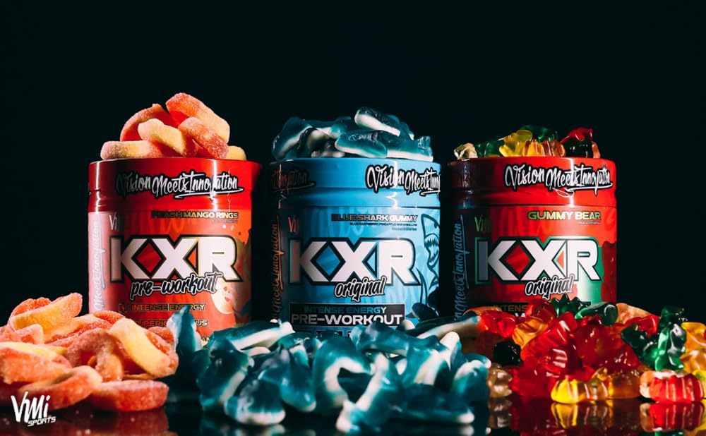 VMI Sports K-XR Pre-Workout Energy Powder - Creatine-Free Drink for Intense Energy, Focus, and Endurance - 30 Servings
