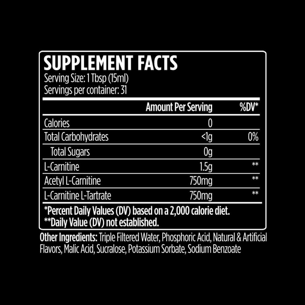 VMI Sports L-Carnitine 3000 Liquid Supplement - 3000mg Carnitine, Zero Calorie, Zero Sugar, Keto Friendly Peach Mango Flavor - 31 Servings, 16 fl. oz. for Men and Women