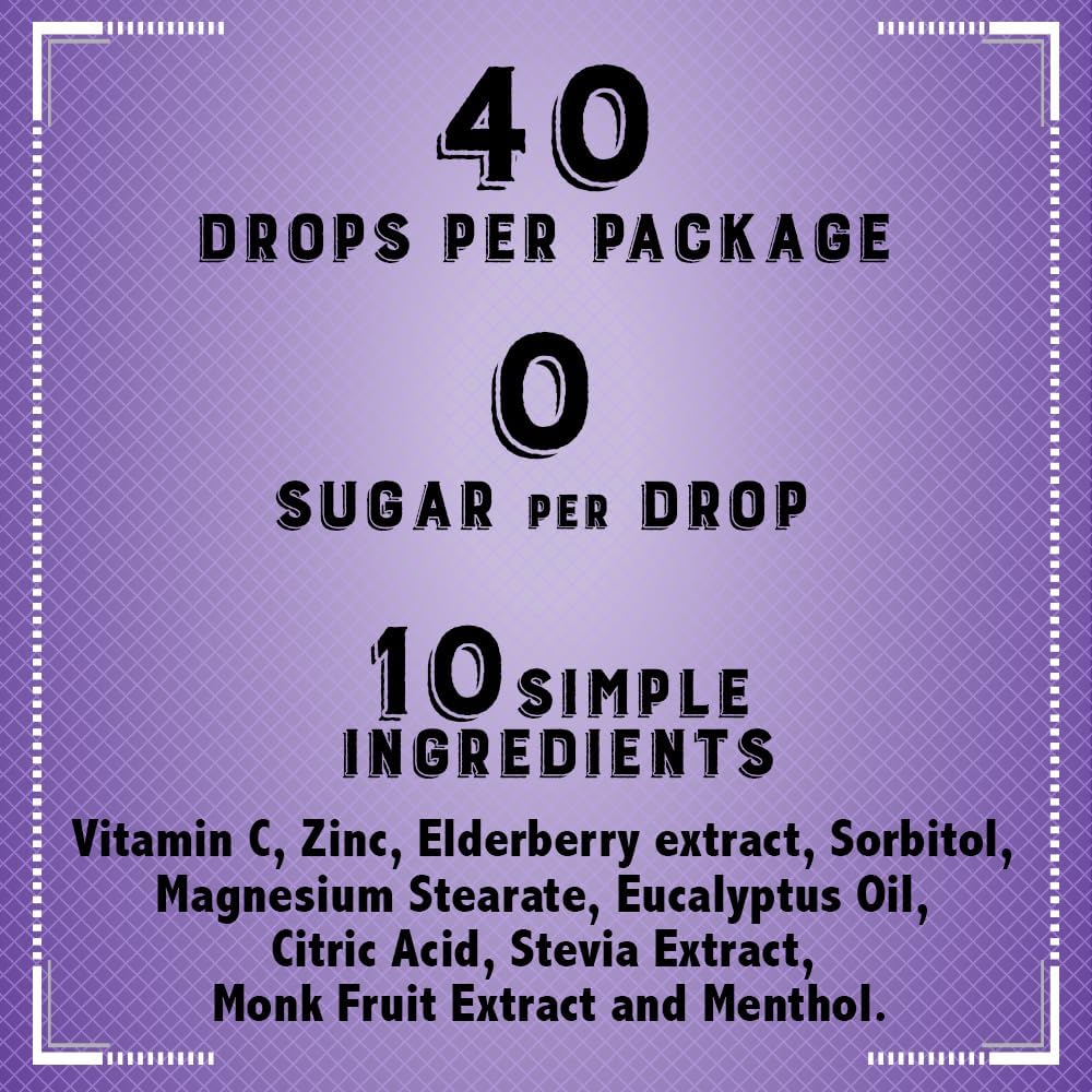 Vocal Eze Elderberry Mint Lozenges with Vitamin C, Zinc - 40 Count - Soothes Sore Throat, Supports Voice, Sugar Free