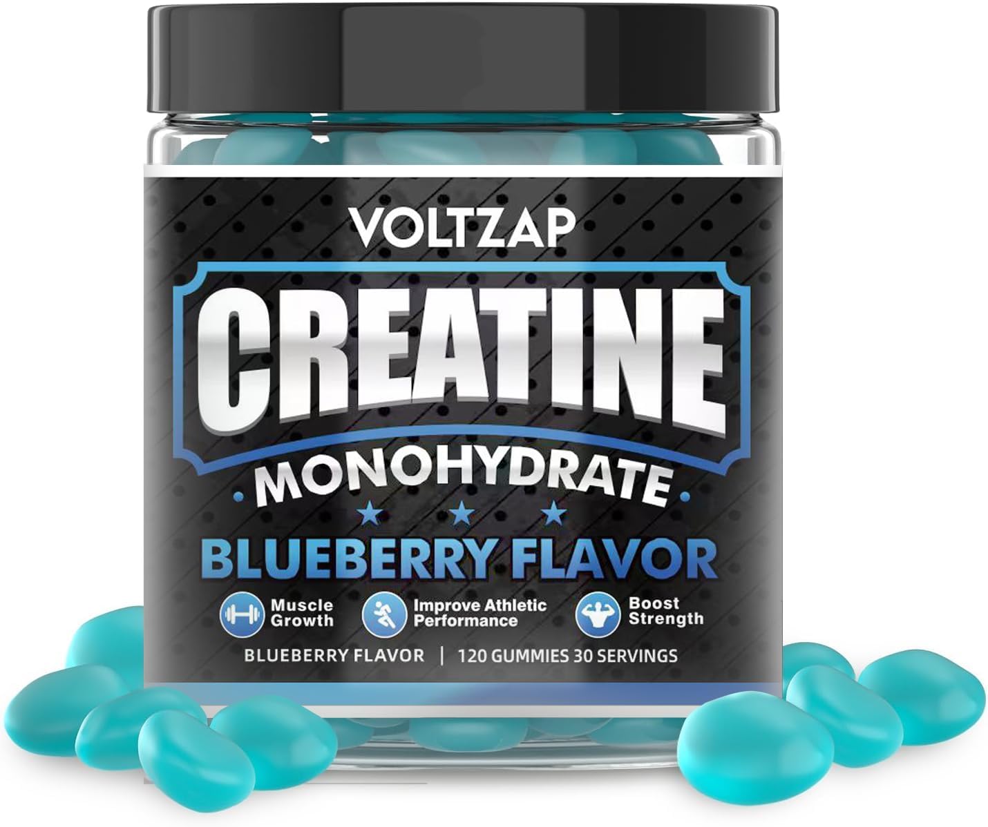 VOLTZAP Creatine Gummies - 120 Count for Men & Women