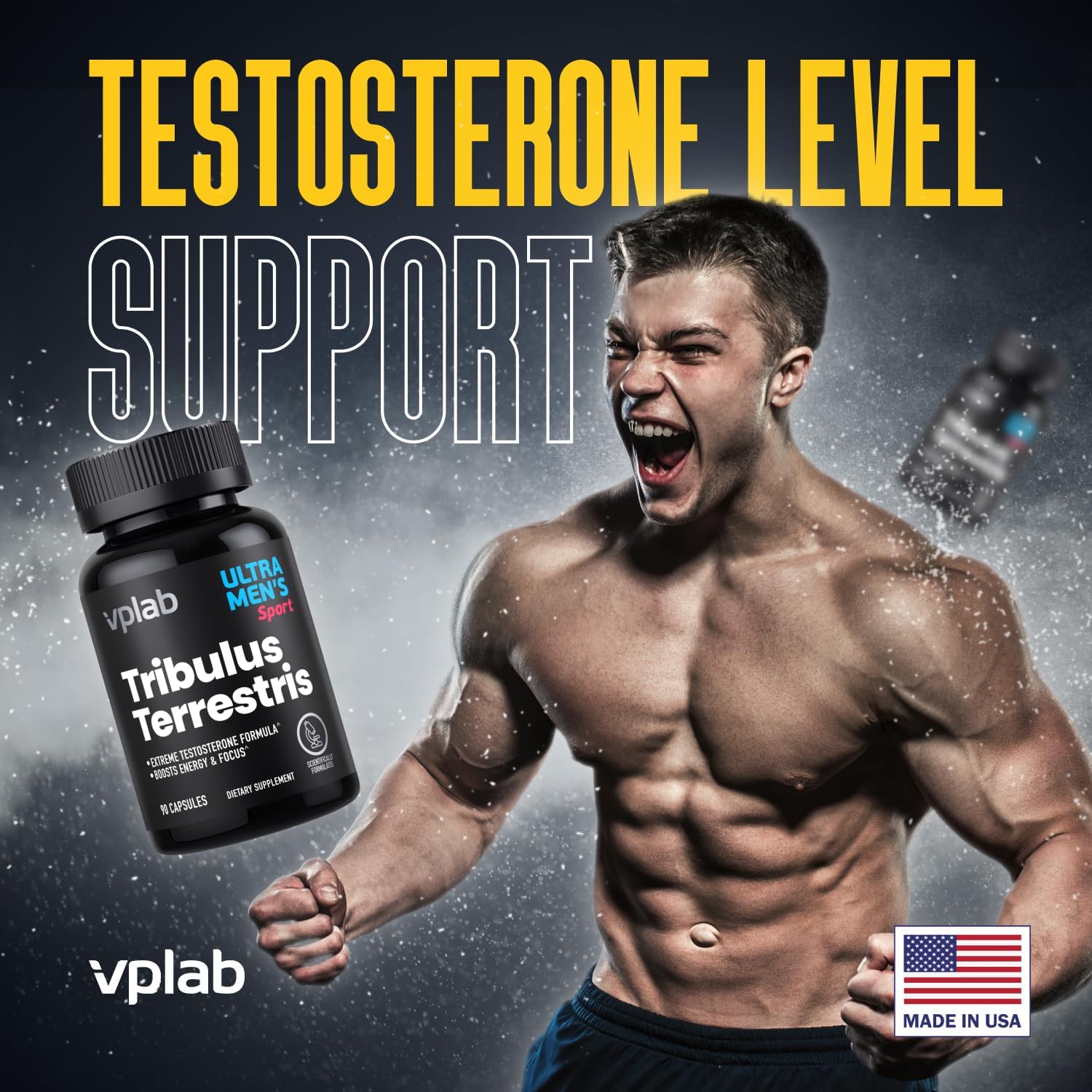 VPLab Ultra Men's Tribulus Terrestris Multivitamin Supplement - Boosts Testosterone & Immune System, 90 Capsules