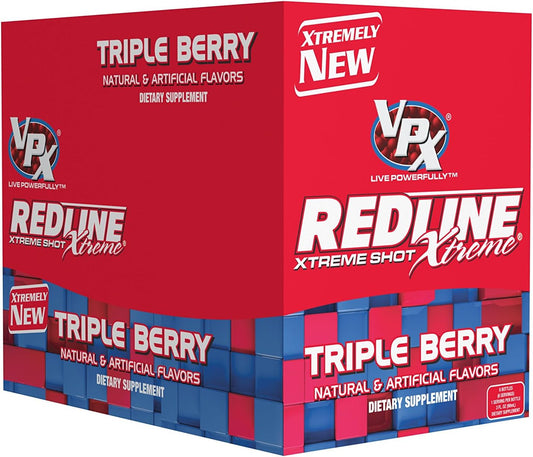 VPX Redline Xtreme Energy Drink, Triple Berry Flavor, 6 Pack