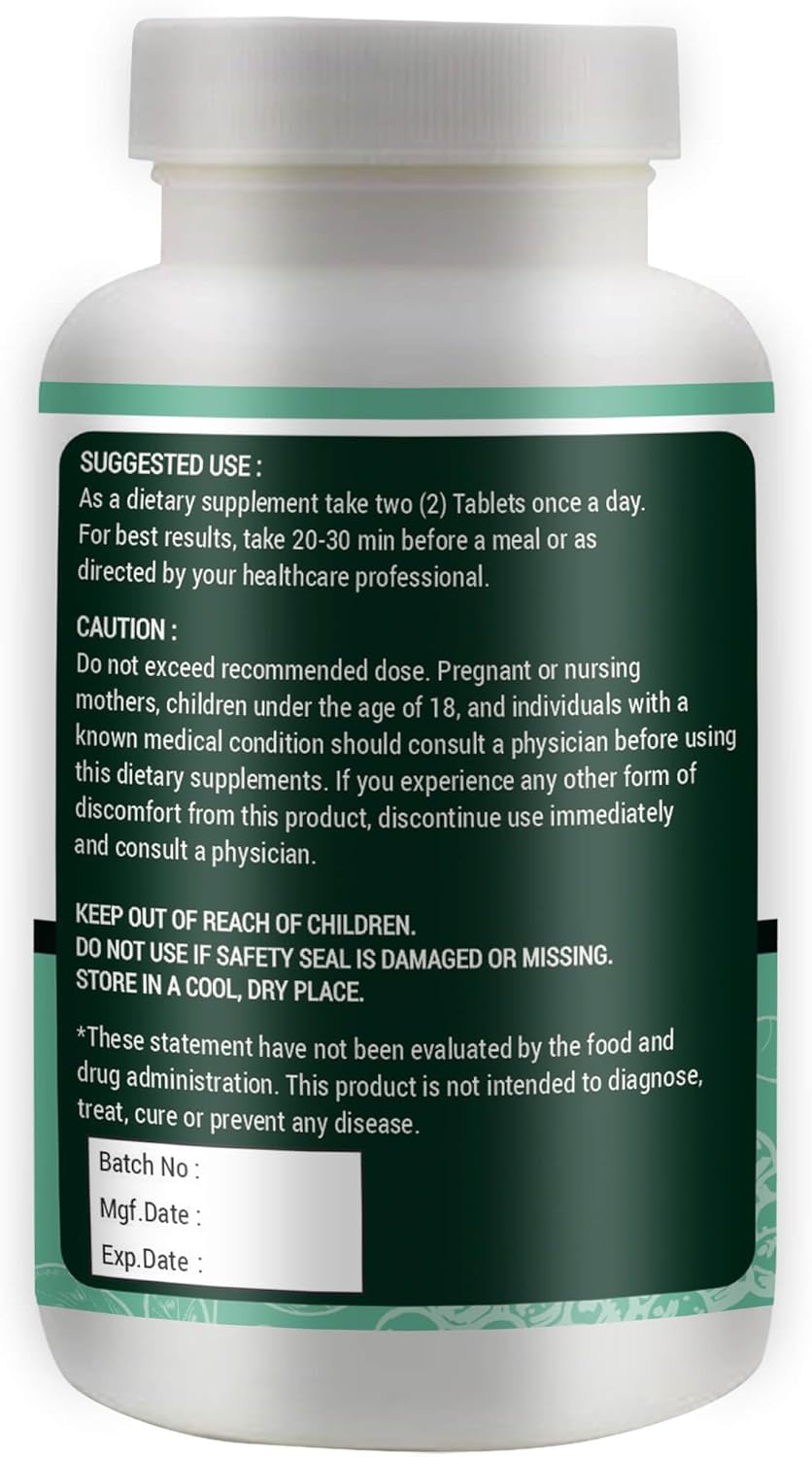 W4O Organic Moringa Tablets with Turmeric & Ginger, 300 Pills, 5-Month Supply, 1000mg per Serving - Digestive Health Support
