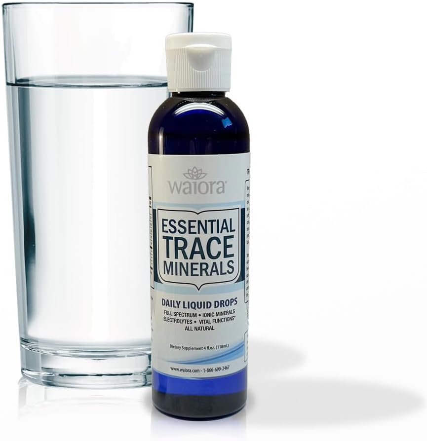 Waiora Essential Trace Minerals - Replenish Key Minerals, Support Body Functions, pH Balance, Electrolytes - 2 Bottles, 96 Servings