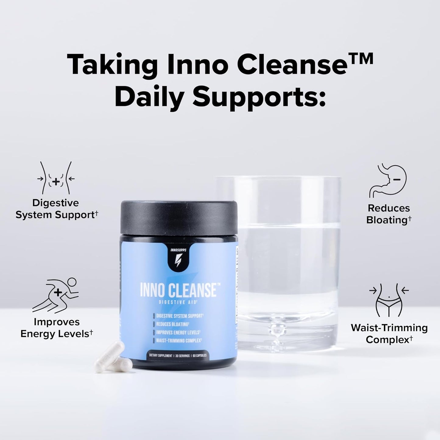 Waist Trimming Complex - Inno Cleanse Supplement for Digestive Support and Energy Boost, Gluten Free & Vegan Friendly