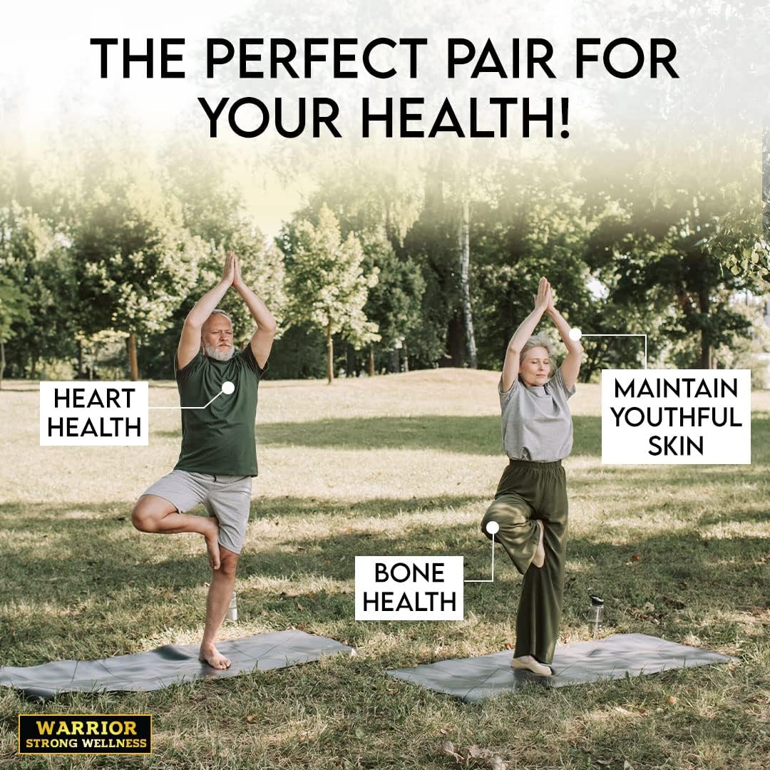 Warrior Strong Wellness Vitamin D3 and K2 Supplement - 5000IU Vitamin D3, 180MCG Vitamin K2 - Immune & Heart Support - 60 Veggie Capsules, 2 Month Supply