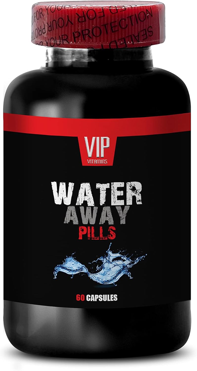 Water Away Diuretic Supplements - Reduce Bloating, Detox Cleanse, Support Kidney Function - VIP VITAMINS 60 Capsules