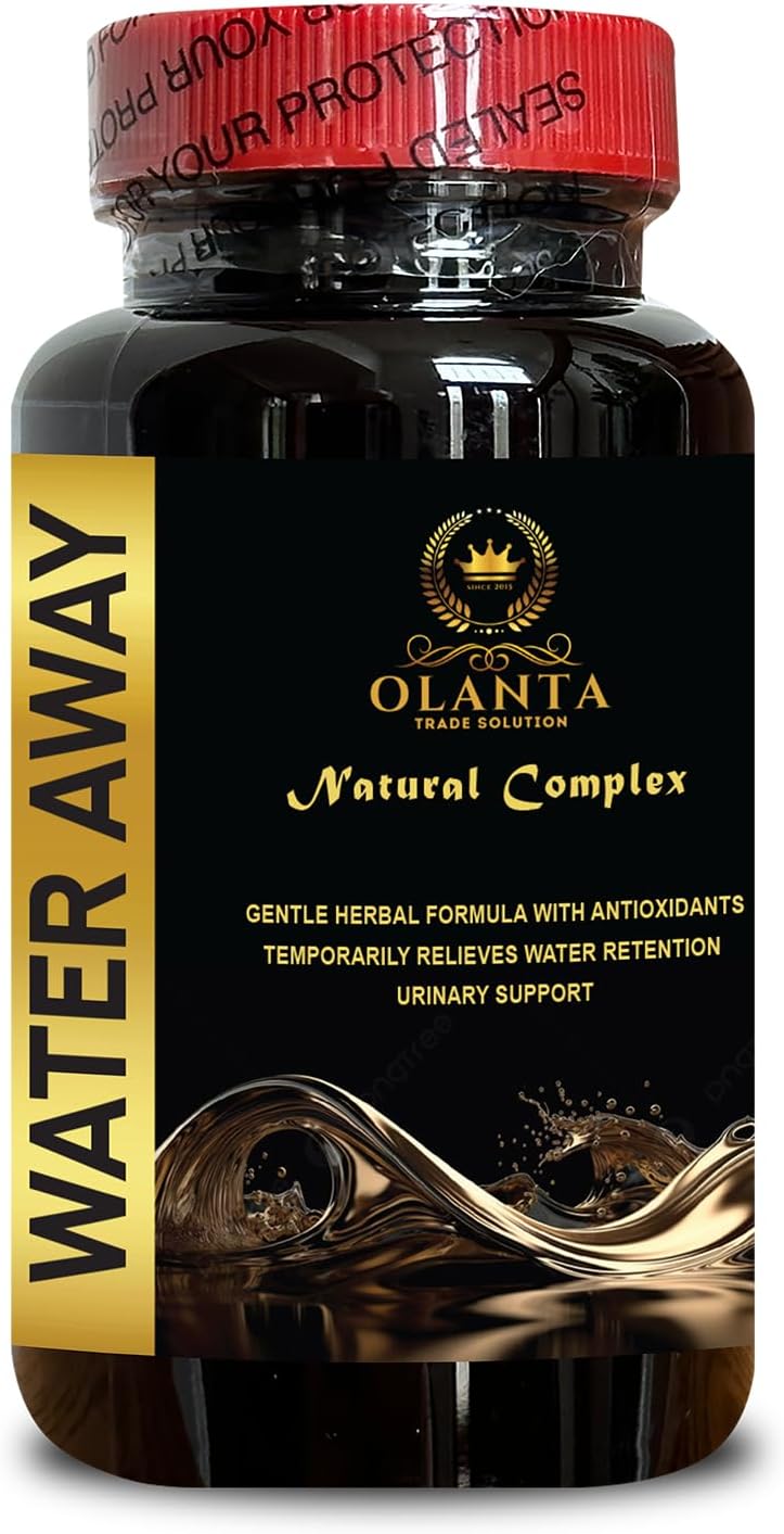 Water Away Supplement - Natural Diuretic Pills for Water Retention, Urinary Health, Bloating Relief - 60 Capsules