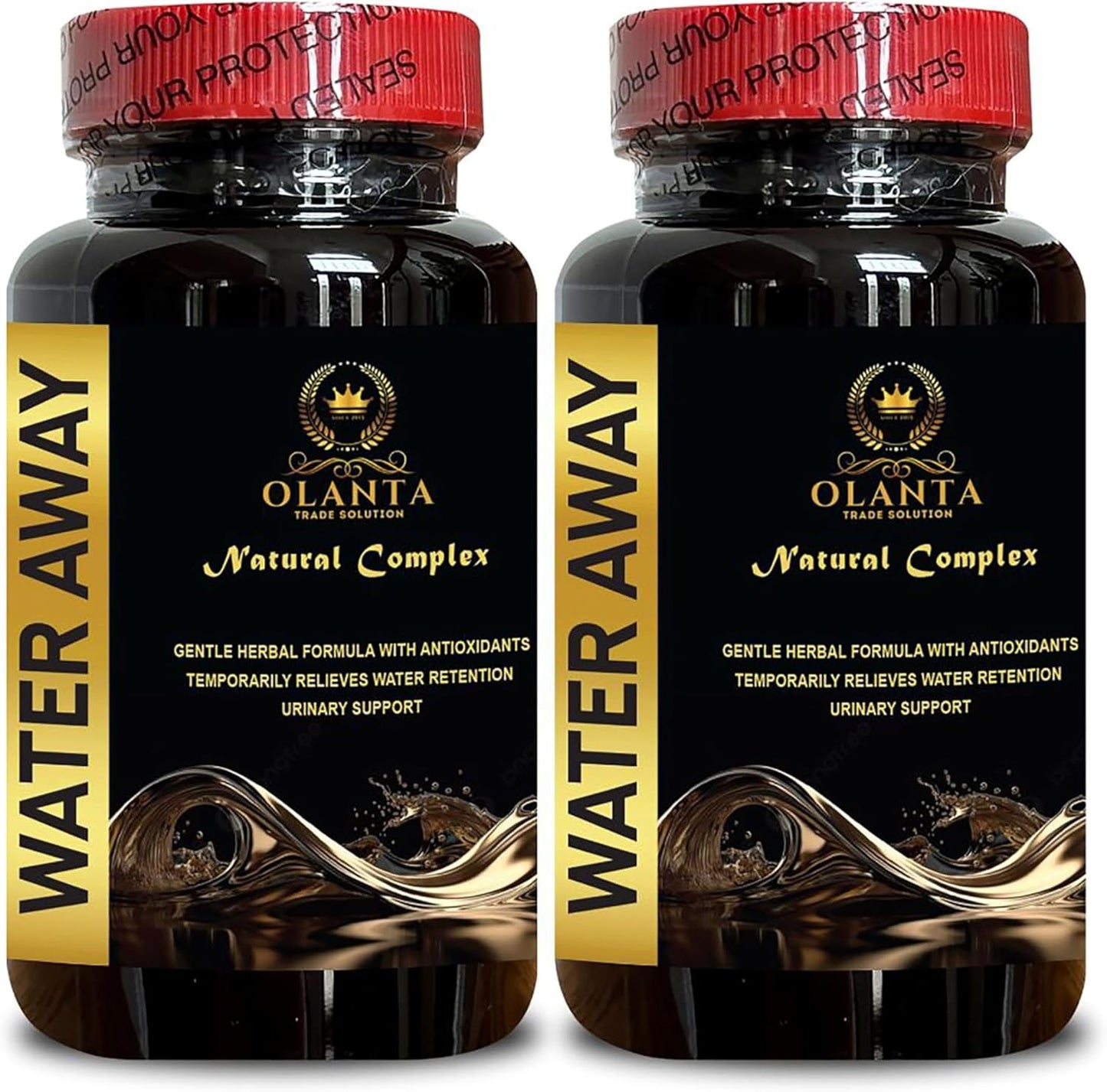 Water Away Supplement for Urinary Health & Bloating Relief - Natural Diuretic for Water Retention - 2 Bottles, 120 Capsules