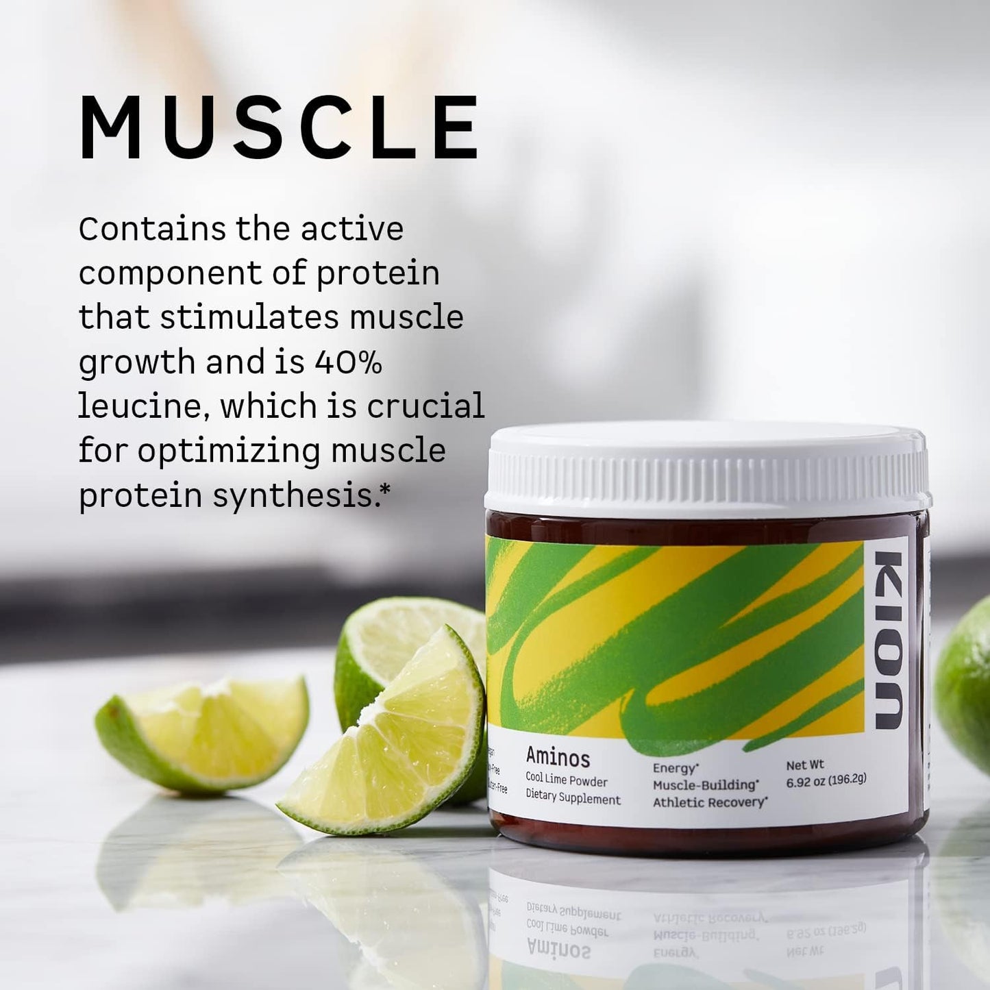 Watermelon Flavored Kion Aminos Essential Amino Acids Powder - Muscle Recovery & Energy Supplement - 30 Servings