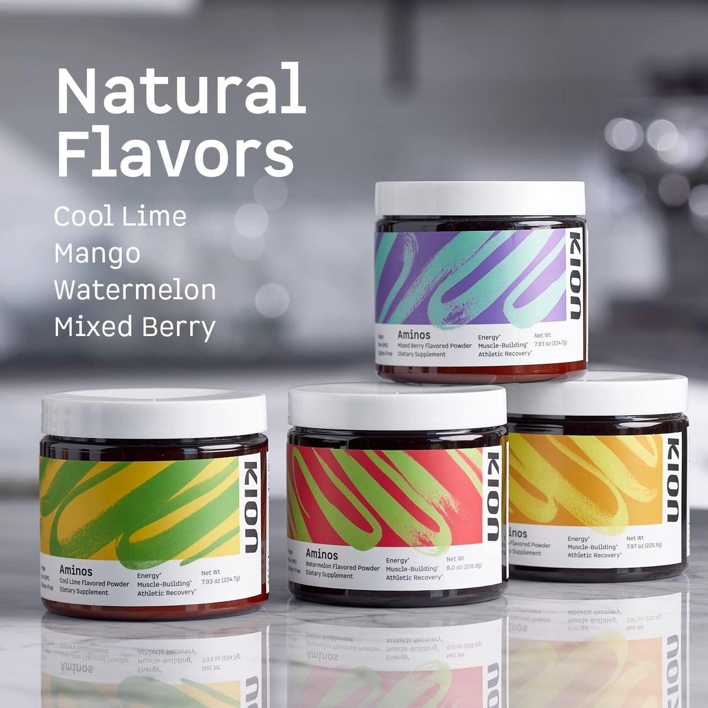 Watermelon Flavored Kion Aminos Essential Amino Acids Powder - Muscle Recovery & Energy Supplement - 30 Servings