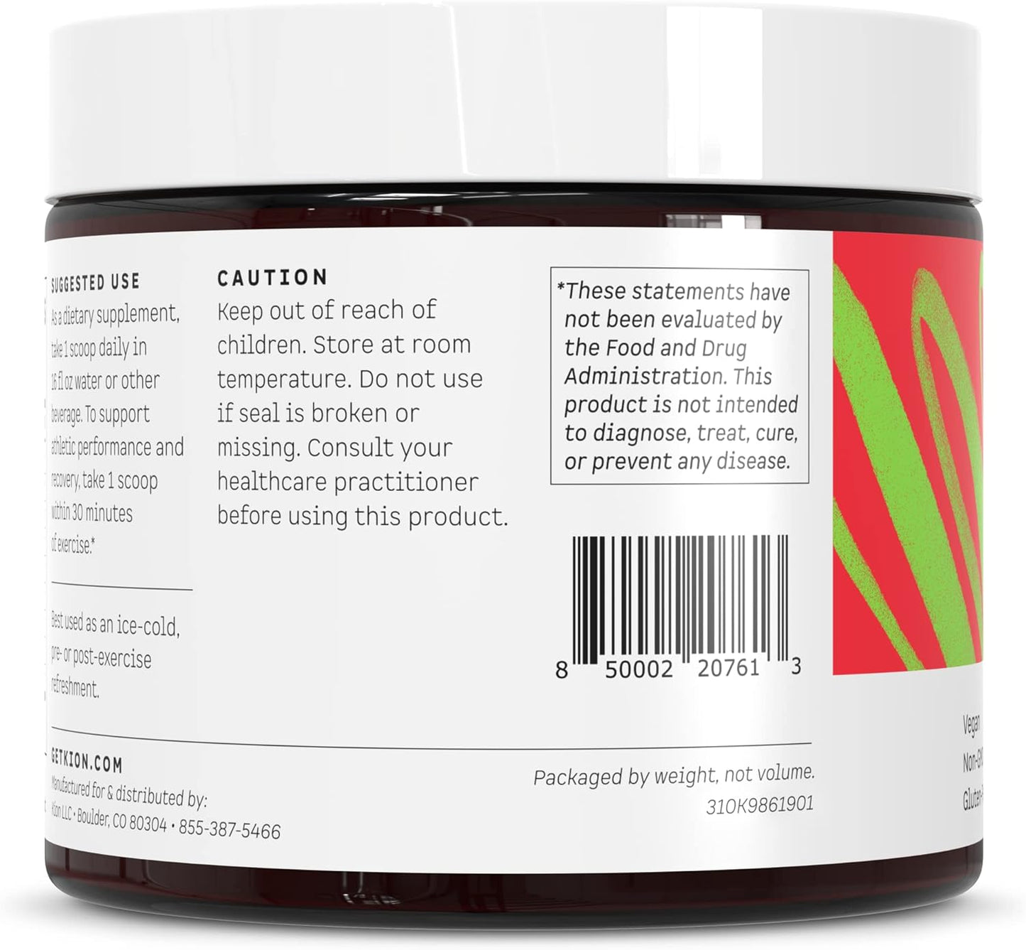 Watermelon Flavored Kion Aminos Essential Amino Acids Powder - Muscle Recovery & Energy Supplement - 30 Servings