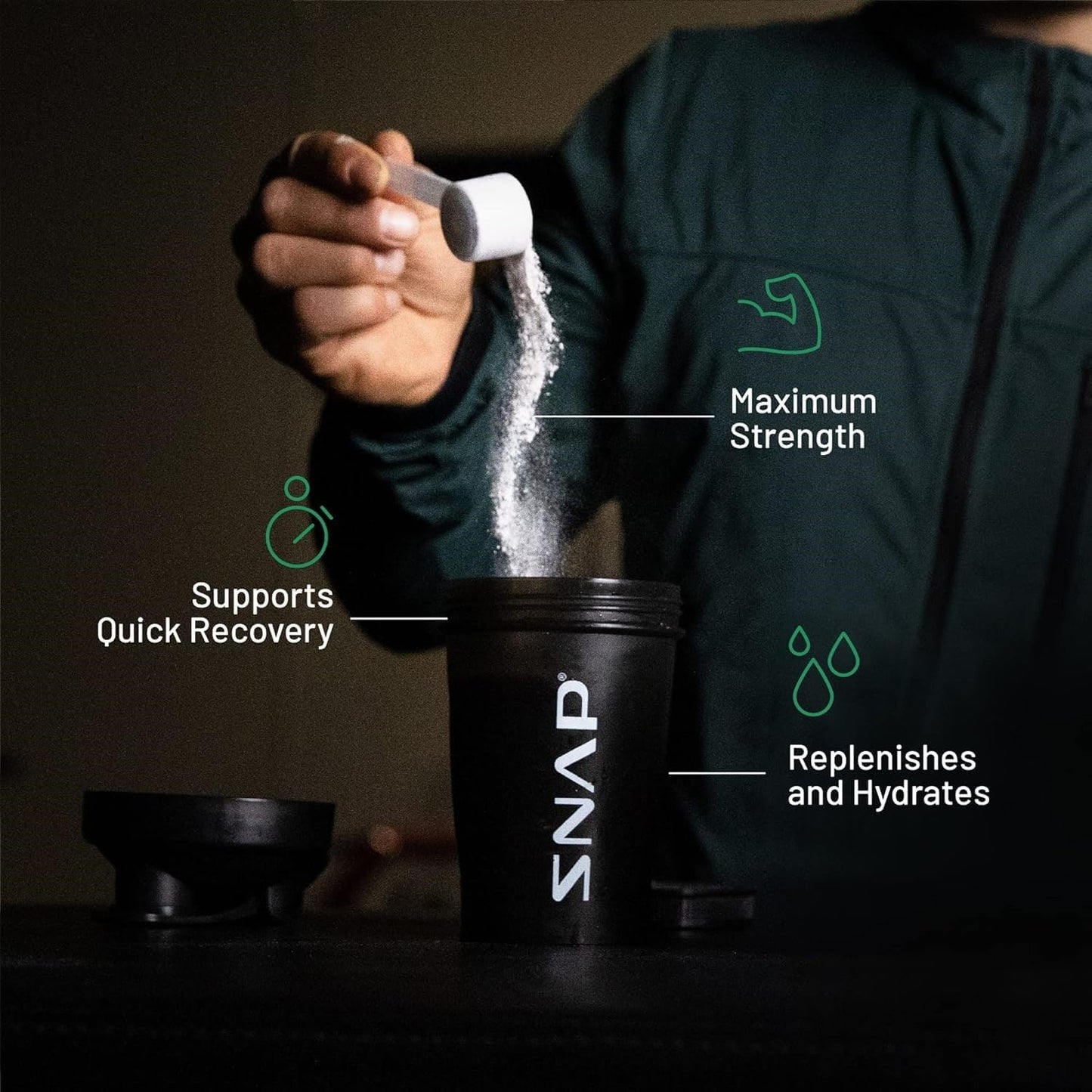 Watermelon Flavored Snap BCAA Powder - Amino Energy & Nitric Oxide Booster - Pre & Post Workout Supplement for Muscle Strength & Recovery (30 Servings)