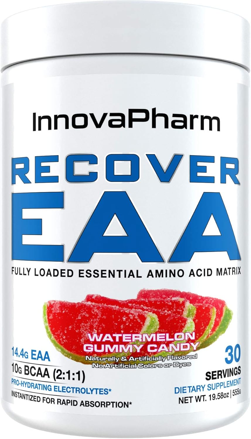 Watermelon Gummy Candy EAA Powder by InnovaPharm - 19.5 oz Recovery Supplement