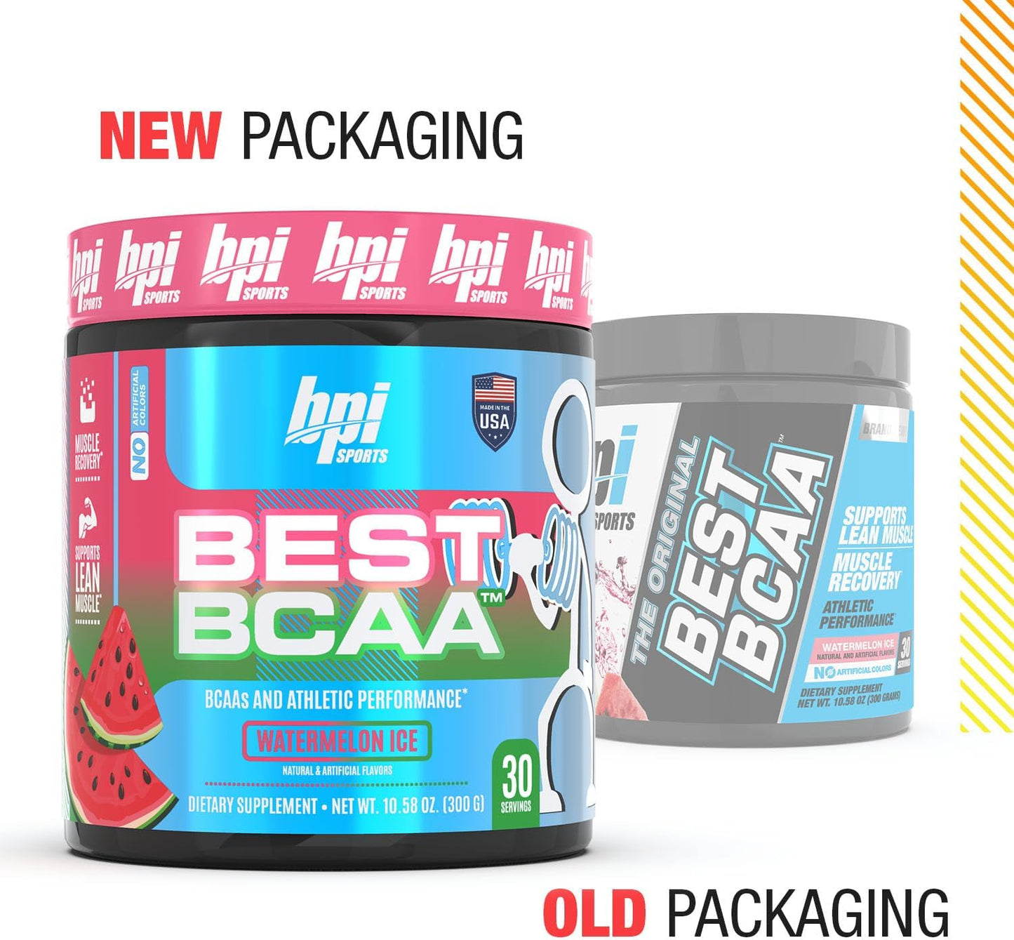 Watermelon Ice BPI Sports Best BCAA Powder for Post-Workout Hydration & Recovery - 30 Servings