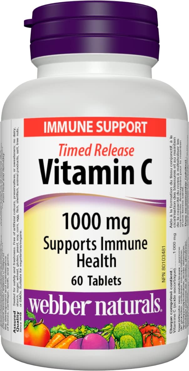 Webber Naturals 1000mg Vitamin C Timed Release Tablets - 60 Count