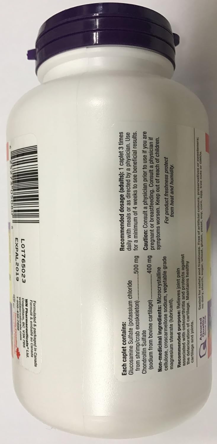 Webber Naturals Glucosamine and Chondroitin Sulfate Capsules, 500/400 mg, 140 Count
