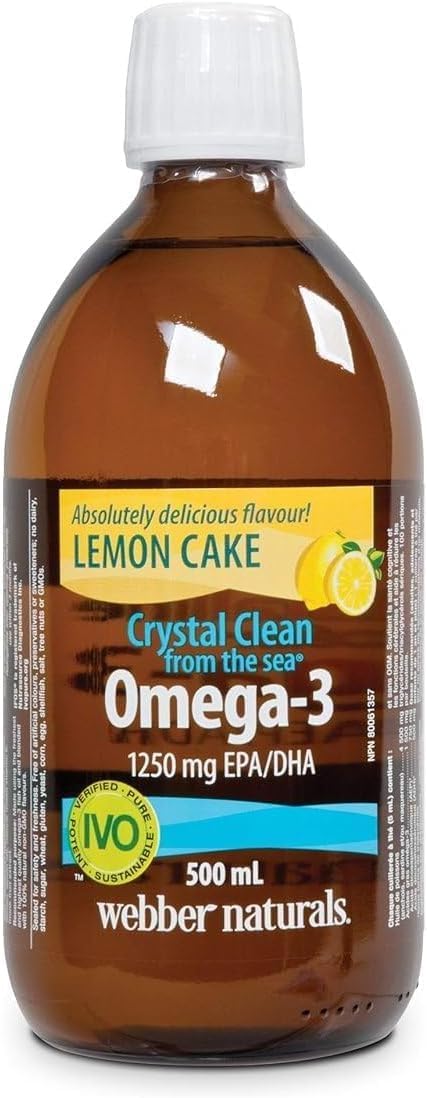 Webber Naturals Ocean Pure Lemon Cake Omega-3 Liquid Fish Oil - 500 ml