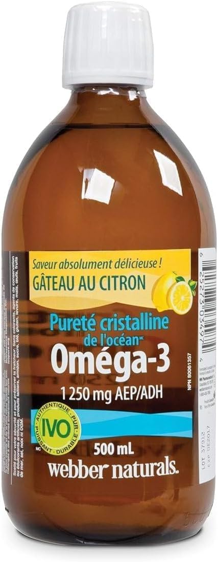 Webber Naturals Ocean Pure Lemon Cake Omega-3 Liquid Fish Oil - 500 ml