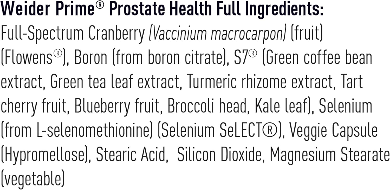 Weider Prime Dual Action Prostate Health Supplement for Men - Supports Urinary Flow and Frequency, 60 Capsules