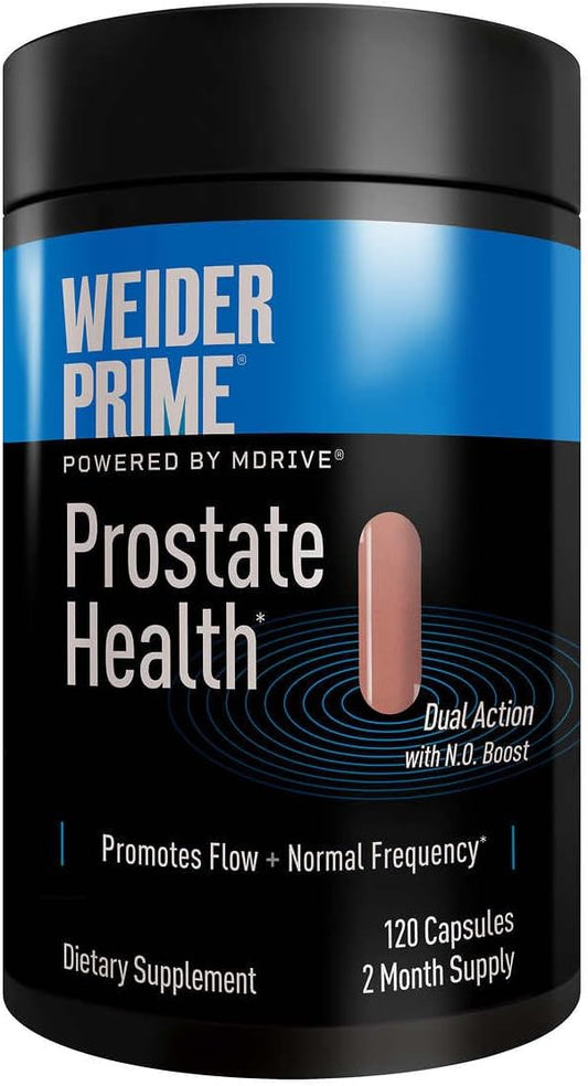 Weider Prime Prostate Health Supplement - 120 Vegan Capsules for Plant-Based Diet