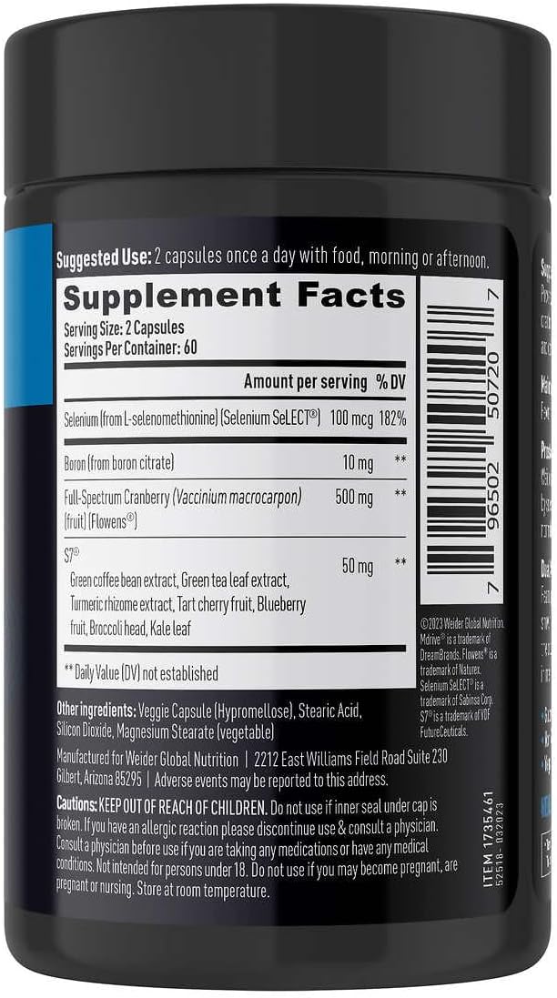 Weider Prime Prostate Health Supplement - 120 Vegan Capsules for Plant-Based Diet