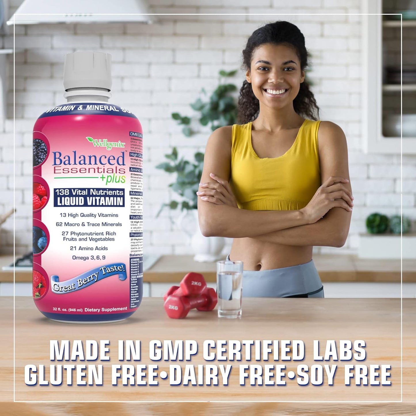 Wellgenix Balanced Essentials Liquid Nutritional Supplement 2-Pack Very Berry - 32 Ounces