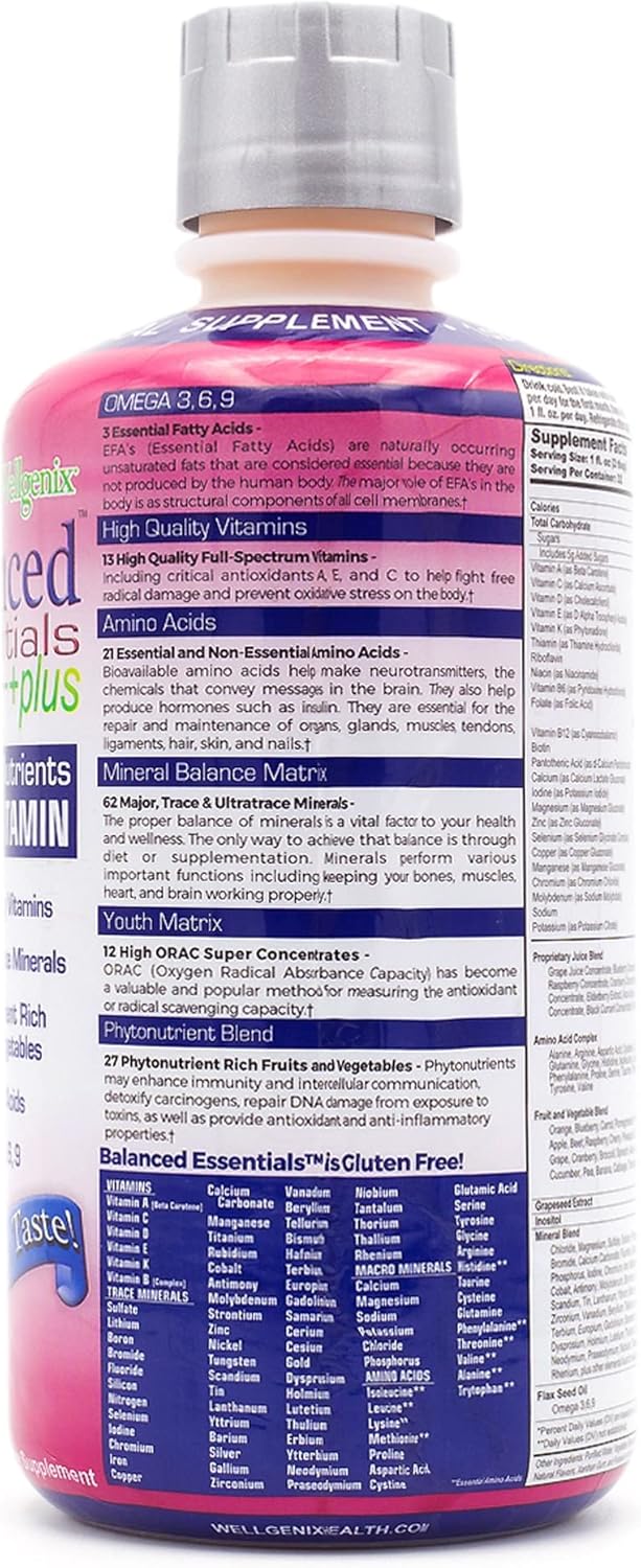 Wellgenix Balanced Essentials Liquid Nutritional Supplement 2-Pack Very Berry - 32 Ounces