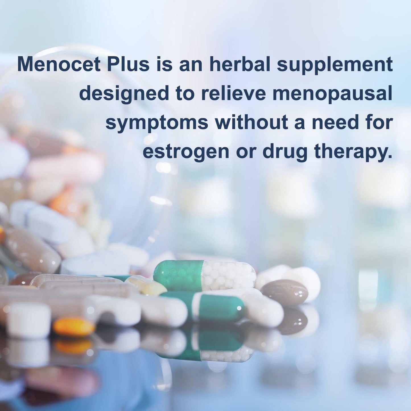 Wellgenix Menocet Plus Menopause Support - Complete Relief Supplement for Hot Flashes, Night Sweats, Mood Swings & Irritability - 60 Tablets