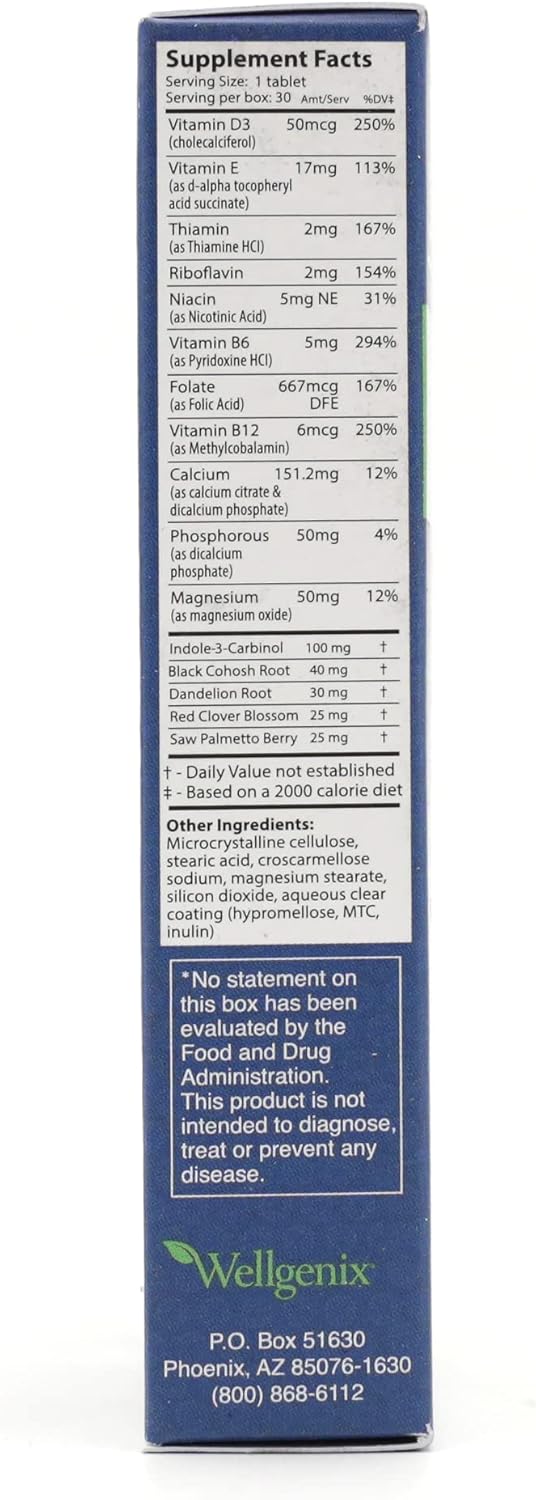 Wellgenix Menocet Plus Menopause Support - Complete Relief Supplement for Hot Flashes, Night Sweats, Mood Swings & Irritability - 60 Tablets