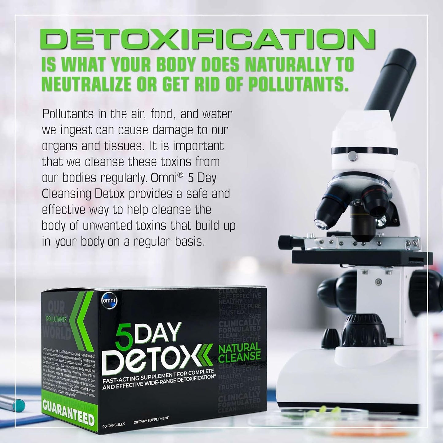 Wellgenix Omni 5 Day Detox Cleanse - 40 Capsules for Total Body Purge & Toxin Removal - Natural Supplement for Liver, Kidneys, Urinary Tract, Digestive System - 2 Pack