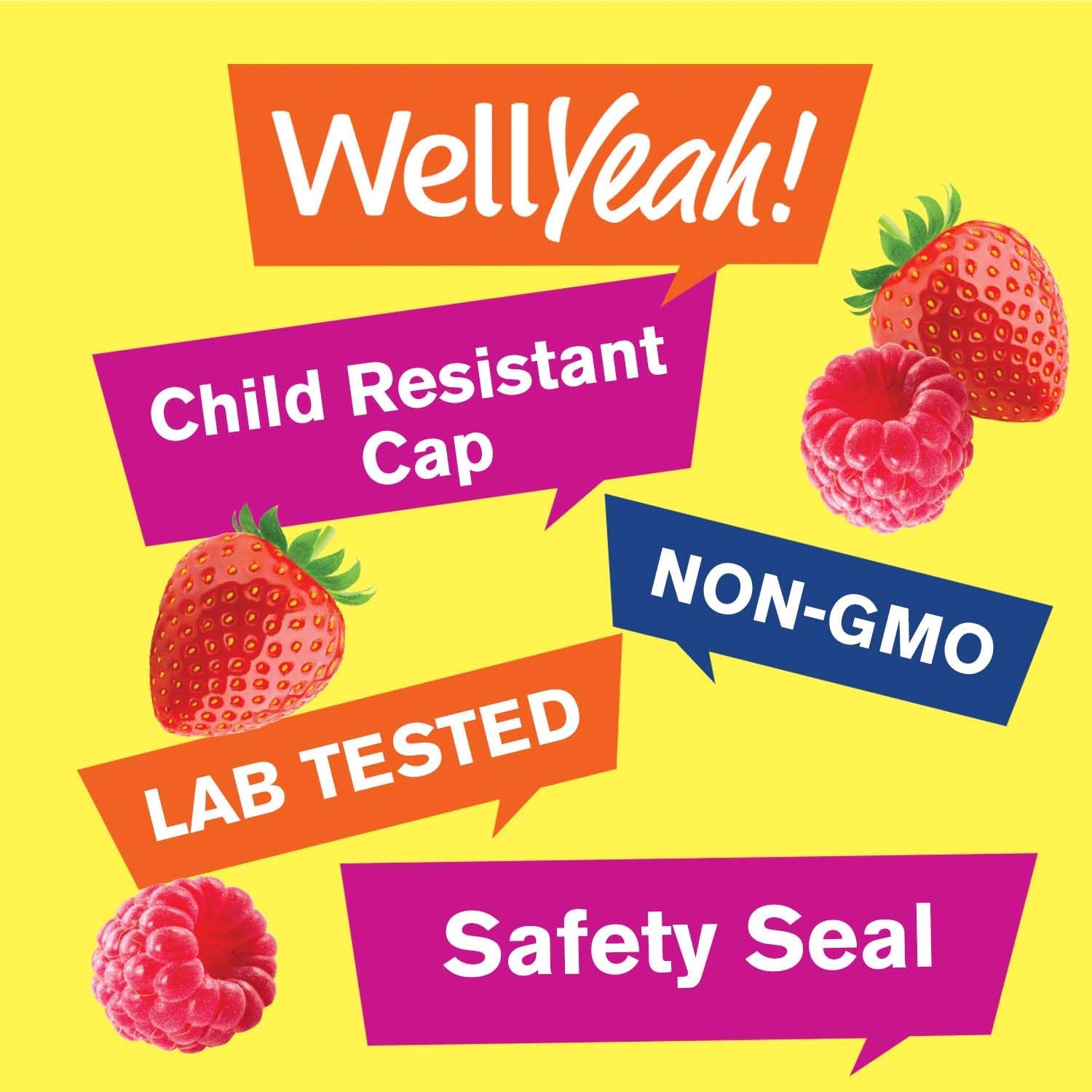 WellYeah 50 mg Zinc Gummies - Boosts Immune System and Antioxidant Health - Berry Flavor - Gluten-Free, GMO-Free - 60 Chewable Gummies