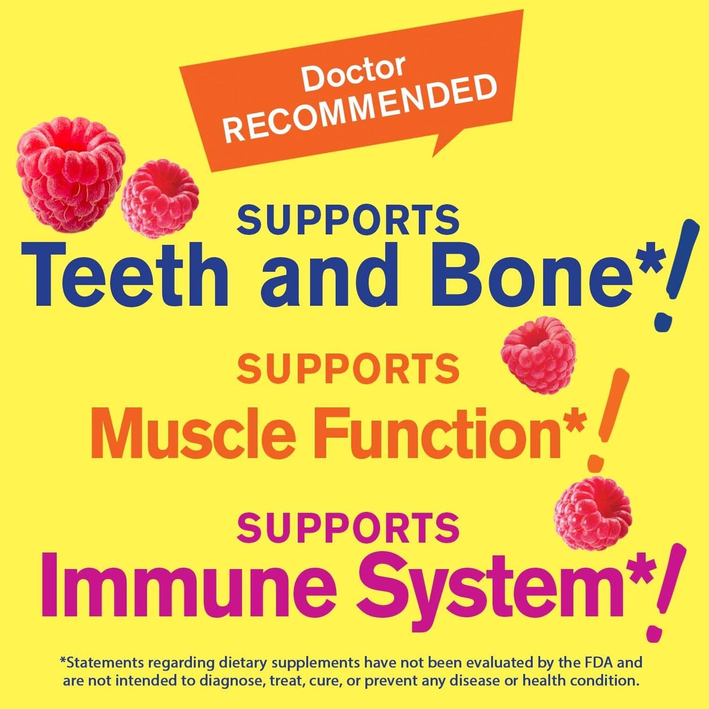 WellYeah Calcium Magnesium Vitamin D3 Gummies for Bone, Muscle, Nerve Health - Immune Support - Men & Women - Natural, Gluten-Free - Raspberry - 90 Count